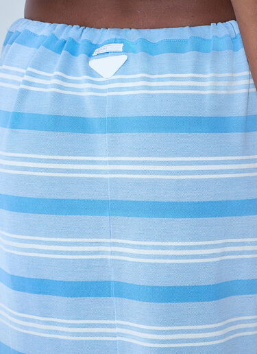 Prada Striped Pencil Skirt Blue pra0264036