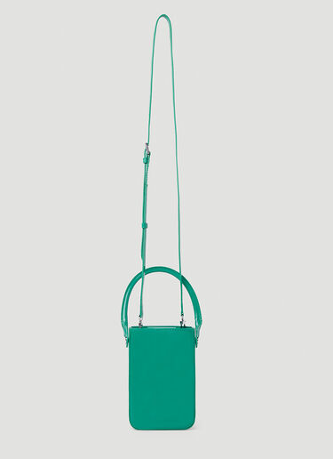 BY FAR Note Patent Handbag Green byf0252017