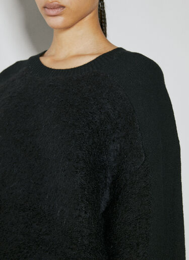 Y-3 Wool-And-Mohair-Blend Knit Sweater Black yyy0354024