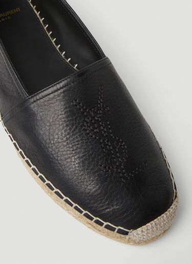 Saint Laurent YSL Monogram Espadrilles Black sla0151041