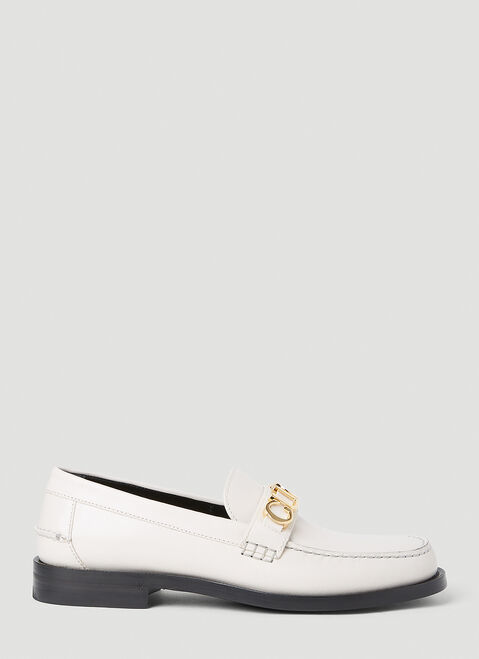 Saint Laurent Logo Plaque Loafers Black sla0253063