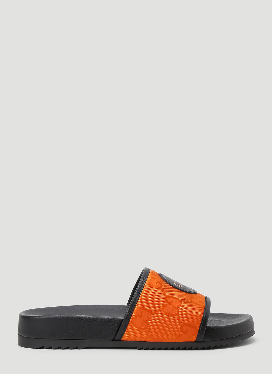 Gucci Eco Nylon Slides in Orange LN CC