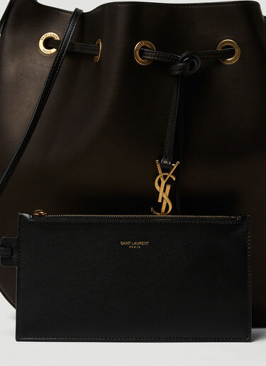 Saint Laurent Flat Hobo Shoulder Bag Black sla0248069