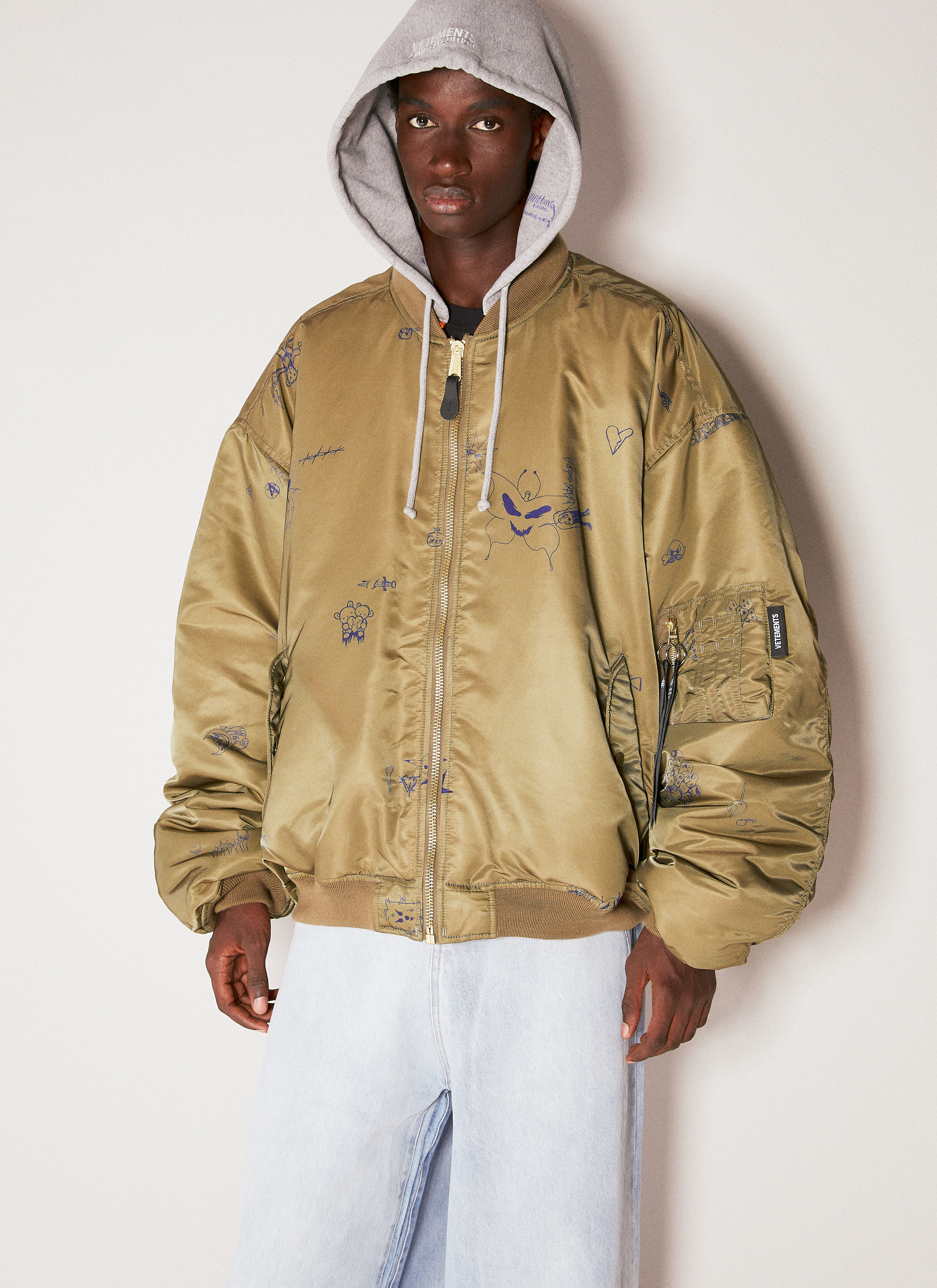 Vetements hooded bomber jacket cheap