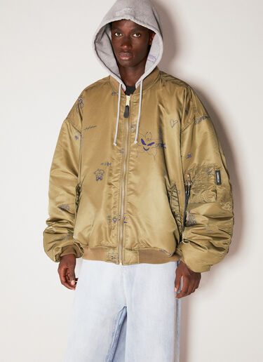 Vetements フード付きボンバージャケット グリーン vet0154007