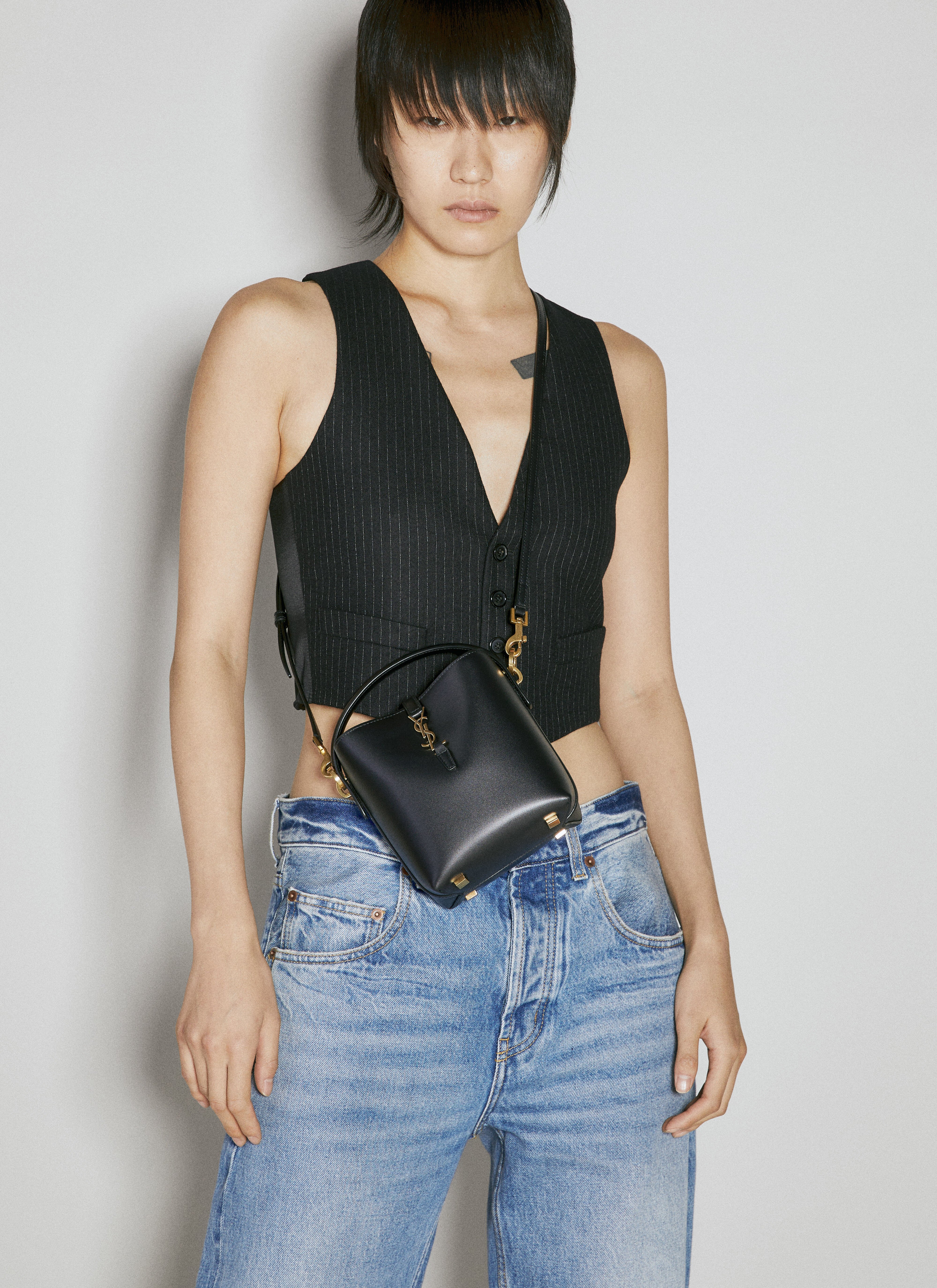 Saint Laurent Women s Le 37 Mini Shoulder Bag in Black LN CC