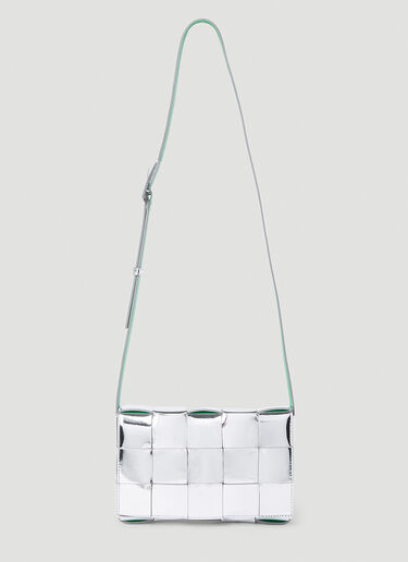 Bottega Veneta 카세트 숄더백 실버 bov0352001
