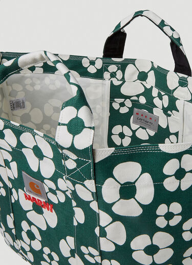 Marni x Carhartt Floral Print Tote Bag Green mca0250018