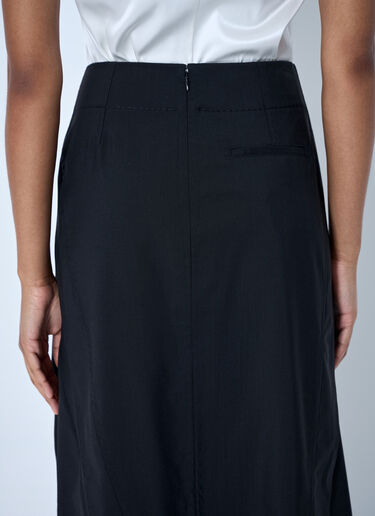 LN-CC® - Bottega Veneta: Asymmetric Layered Skirt - Black Bottega Veneta Asymmetric Layered Skirt Black bov0264048