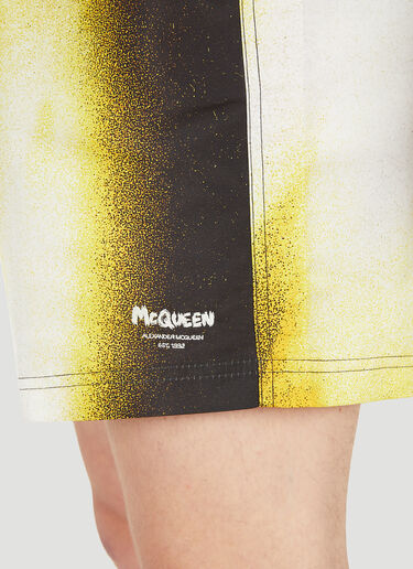 Alexander McQueen Graffiti Spray Swim Shorts Yellow amq0150033