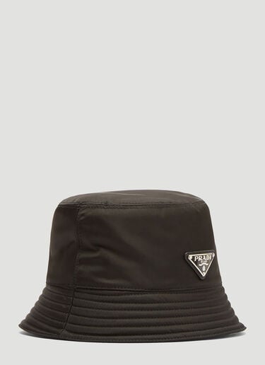 Nylon Logo Bucket Hat Prada Nylon Logo Bucket Hat Black pra0135038
