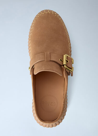 LN-CC® - Chloé: Nama Wedge Mules - Camel Chloé Nama Wedge Mules Camel chl0265039