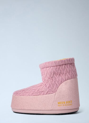 Icon Low Nolace Knit Boots Moon Boot x GUEST IN RESIDENCE Icon Low Nolace Knit Boots Pink mbg0364002