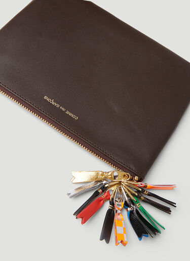 Comme des Garçons Wallet 徽标拉链头钱包 棕色 cdw0351027