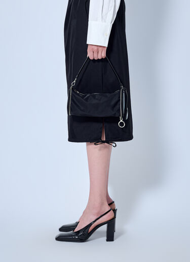 Prada 리나일론과 가죽 소재의 접이식 미니 백 블랙 pra0265026