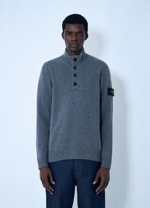 Stone Island Logo Patch Sweater Grey sto0162036