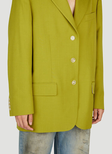 Acne Studios Oversized Single Breasted Blazer Green acn0253037