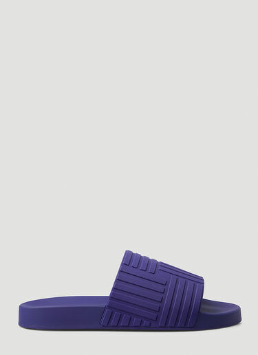 Bottega Veneta Embossed Rubber Slides Purple bov0148140