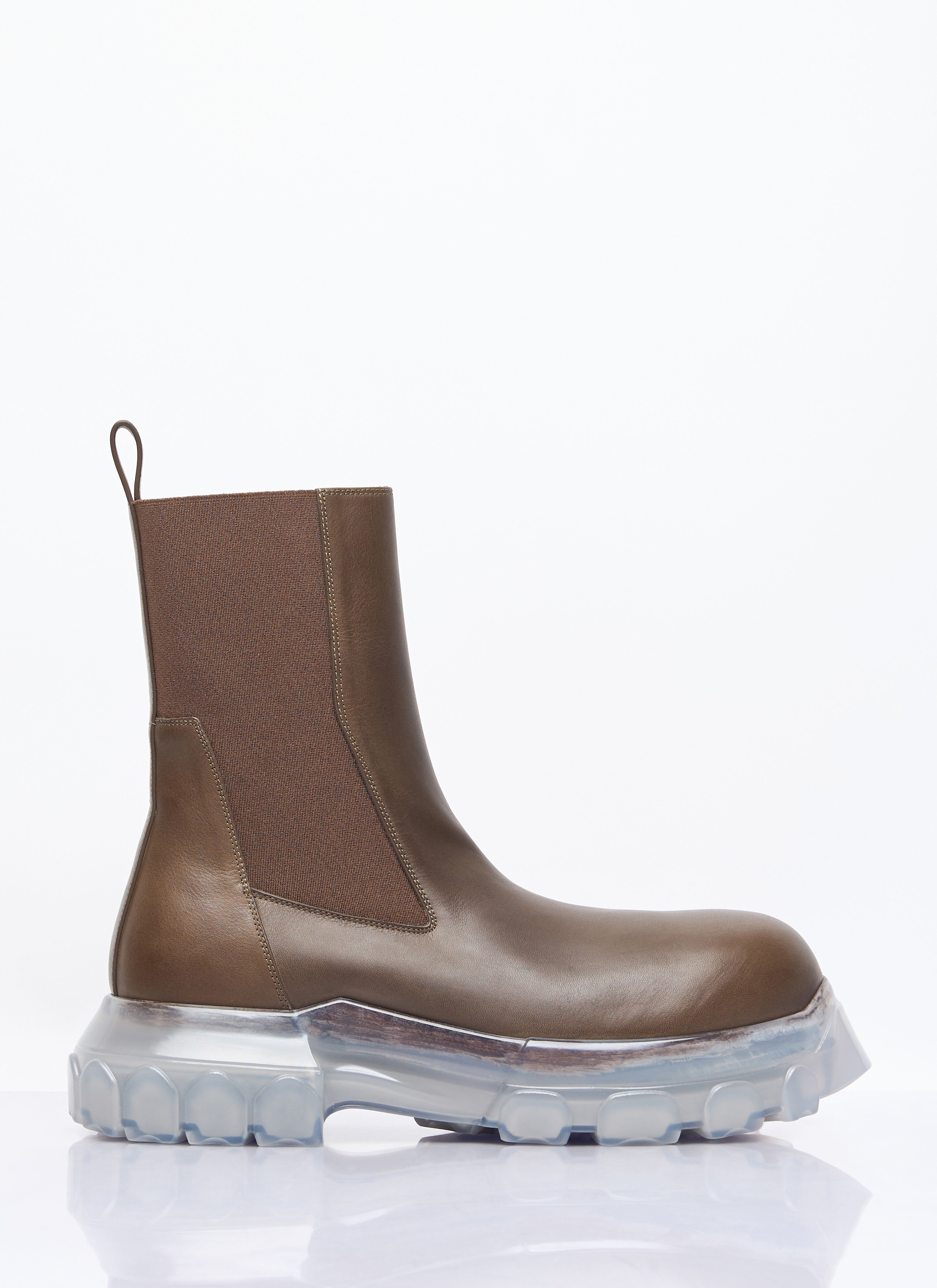 Rick Owens Men's' Beatle Bozo Tractor Boots in Brown | LN-CC®