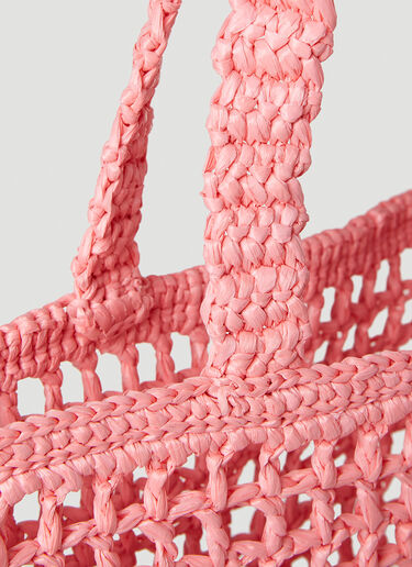 Prada Raffia Logo Tote Bag Pink pra0252018
