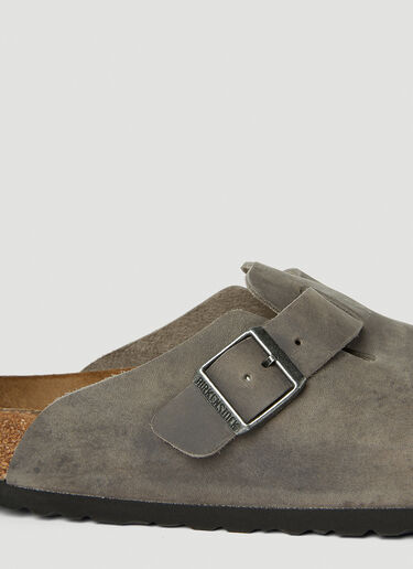 Birkenstock Boston Oiled Leather Mules Black brk0150010