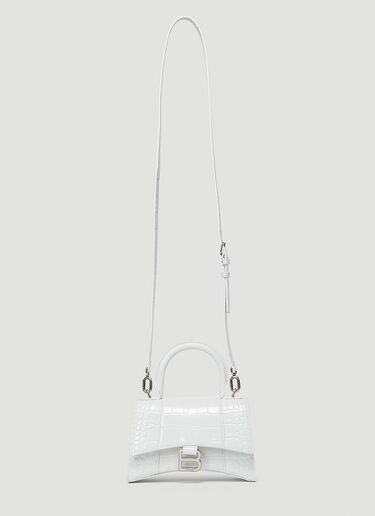 Balenciaga Hourglass Top Handle Extra Small Bag White bal0243084