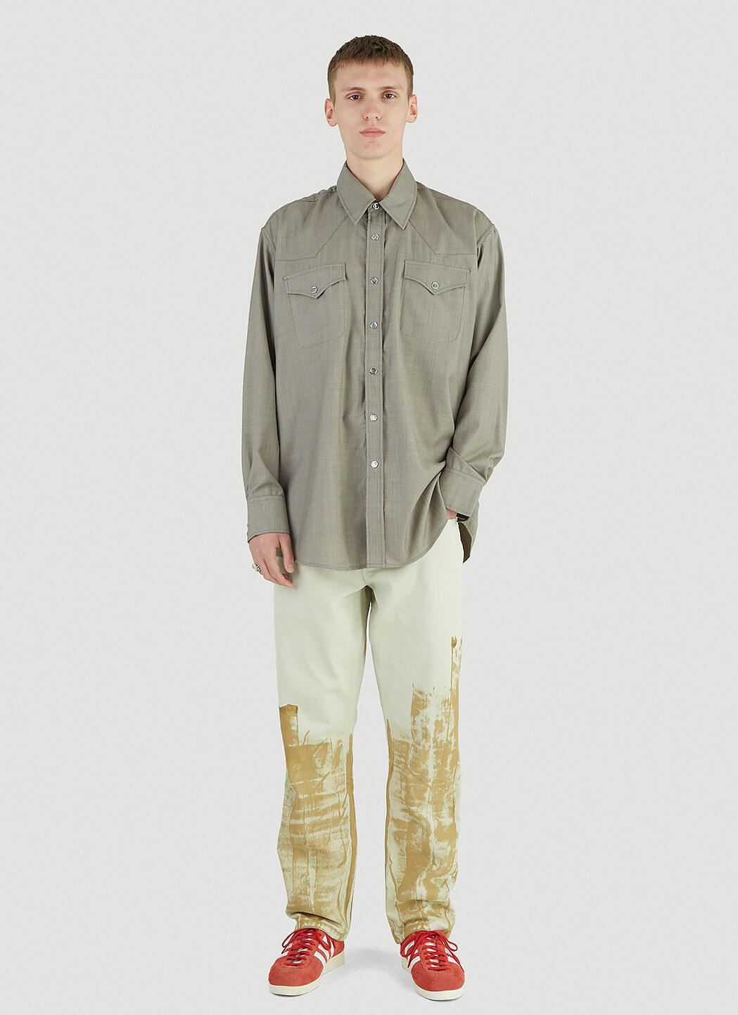 Our Legacy Men's' Cut Ranch Shirt in Grey | LN-CC®