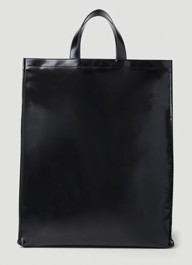 Acne Studios Embossed Logo Shopper Tote Bag Black acn0152068
