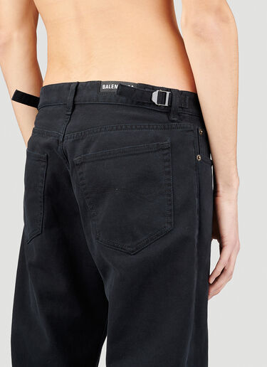 Balenciaga Buckle Busted Knee Jeans Black bal0153021