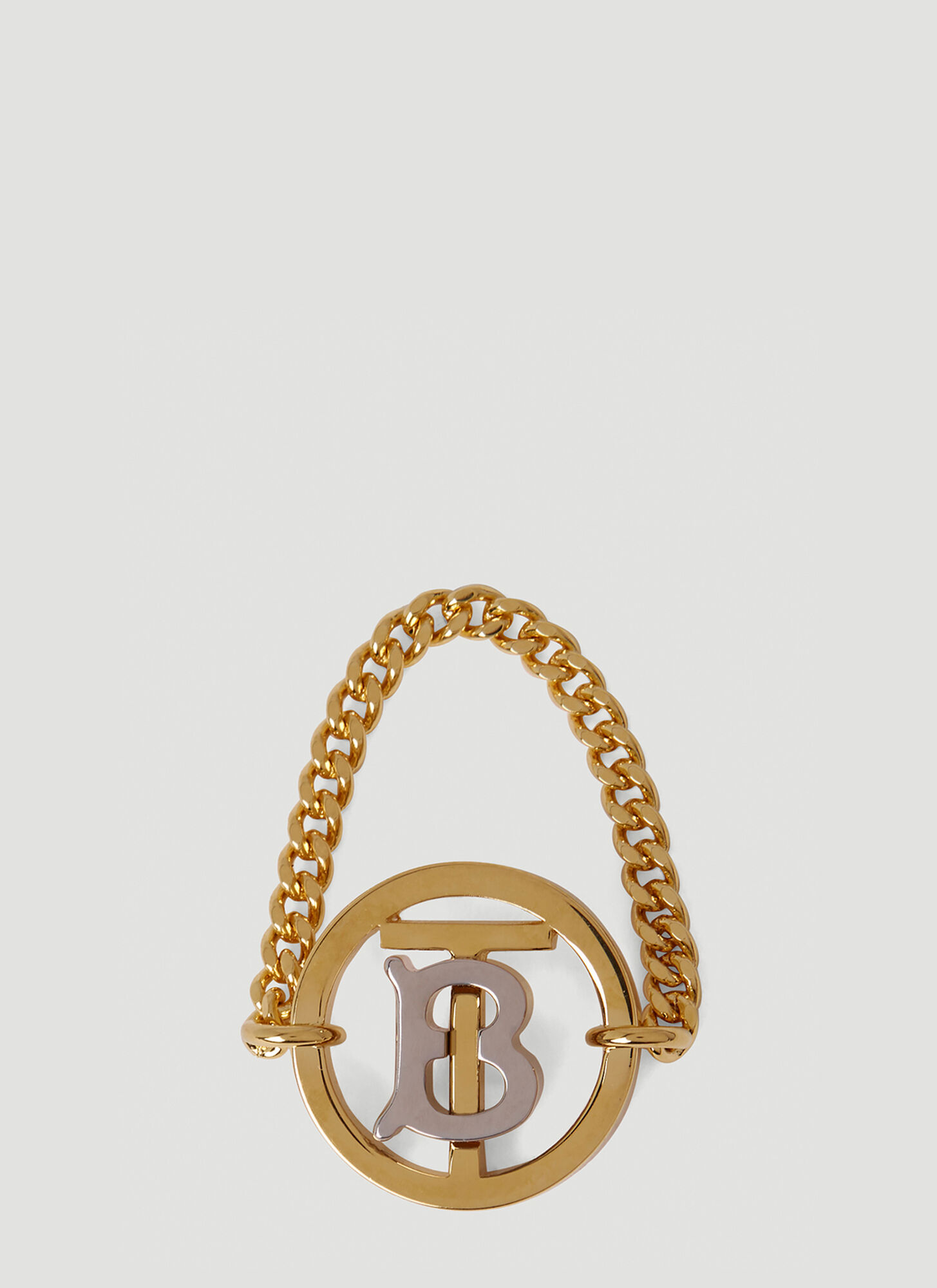 Burberry Mini Tb Chain Ring In Gold