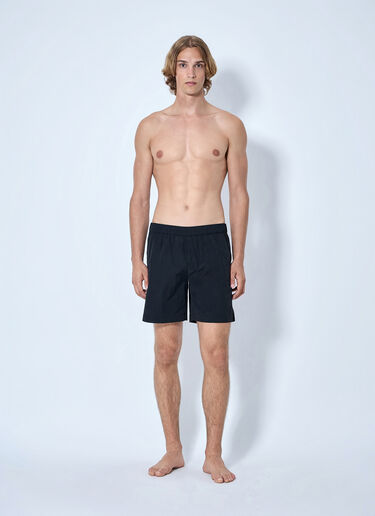 LN-CC® - Moncler: Elasticated Waist Swim Shorts - Black Moncler Elasticated Waist Swim Shorts Black mon0165037