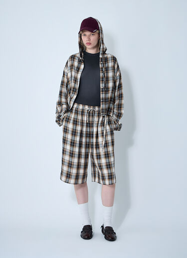 Acne Studios Check Shorts Beige acn0361003