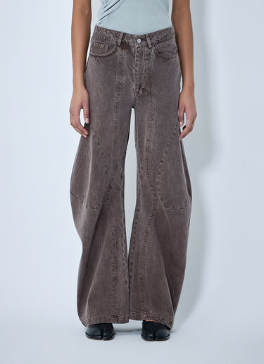 LUEDER Engineered Flare Pants Brown ldr0364003