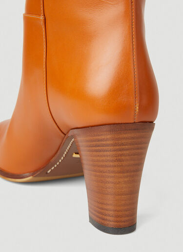 Gucci Half Horsebit Heeled Boots Orange guc0251079