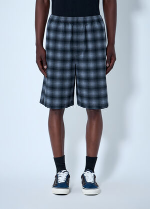 Stüssy Checked Elasticated Waist Shorts Blue sts0164014