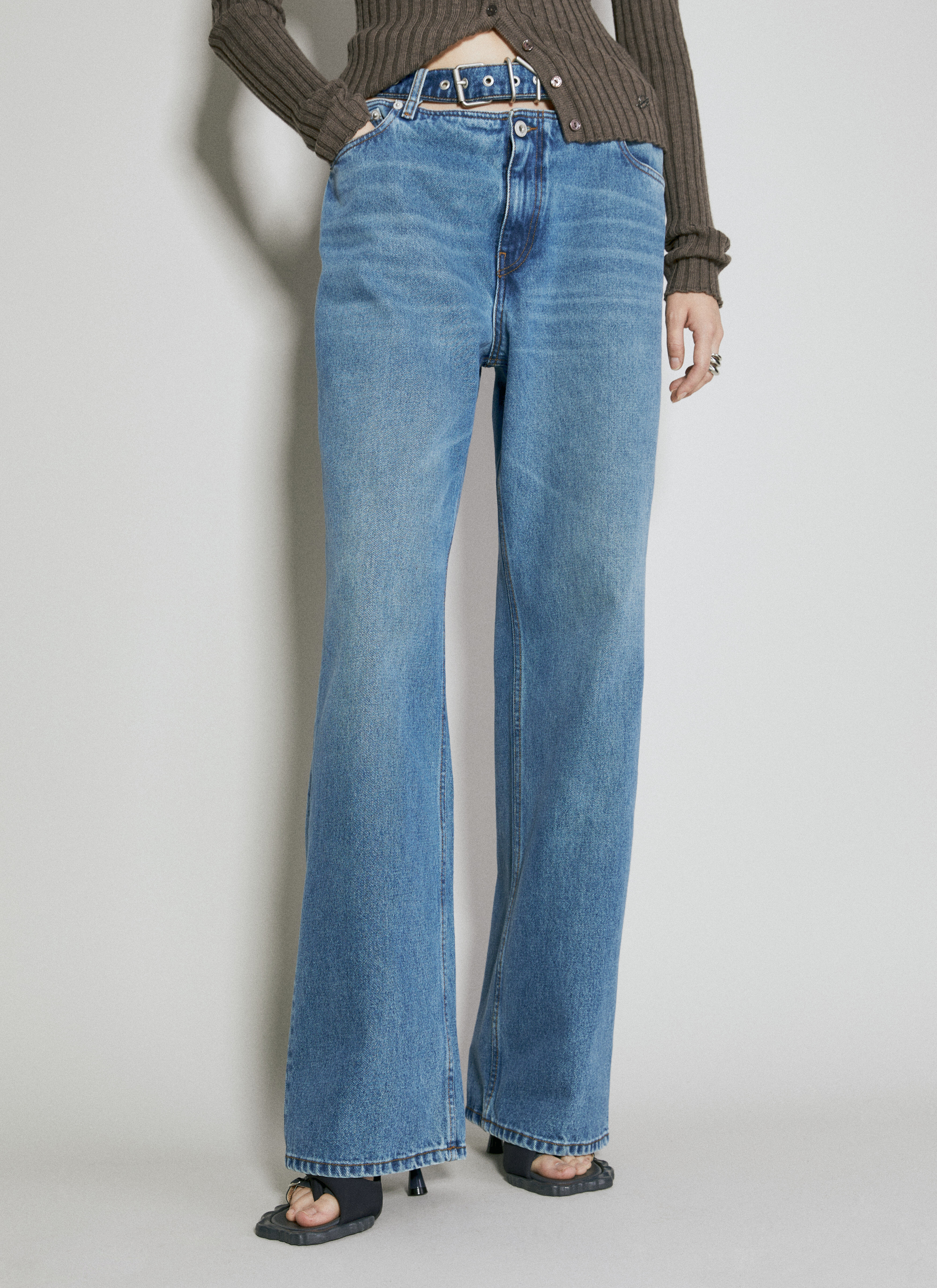 Blumarine Evergreen Y-Belt Jeans Pink blm0252039