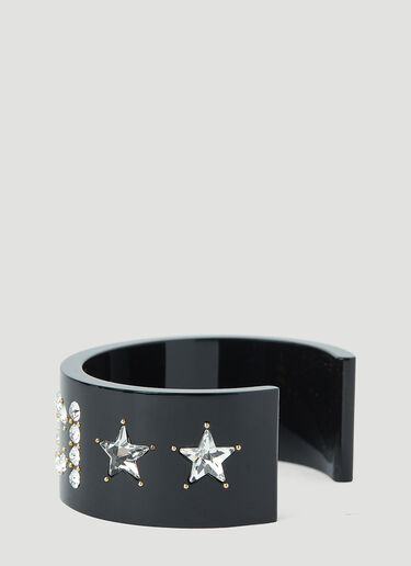 Gucci Crystal-Embellished Cuff Black guc0241097