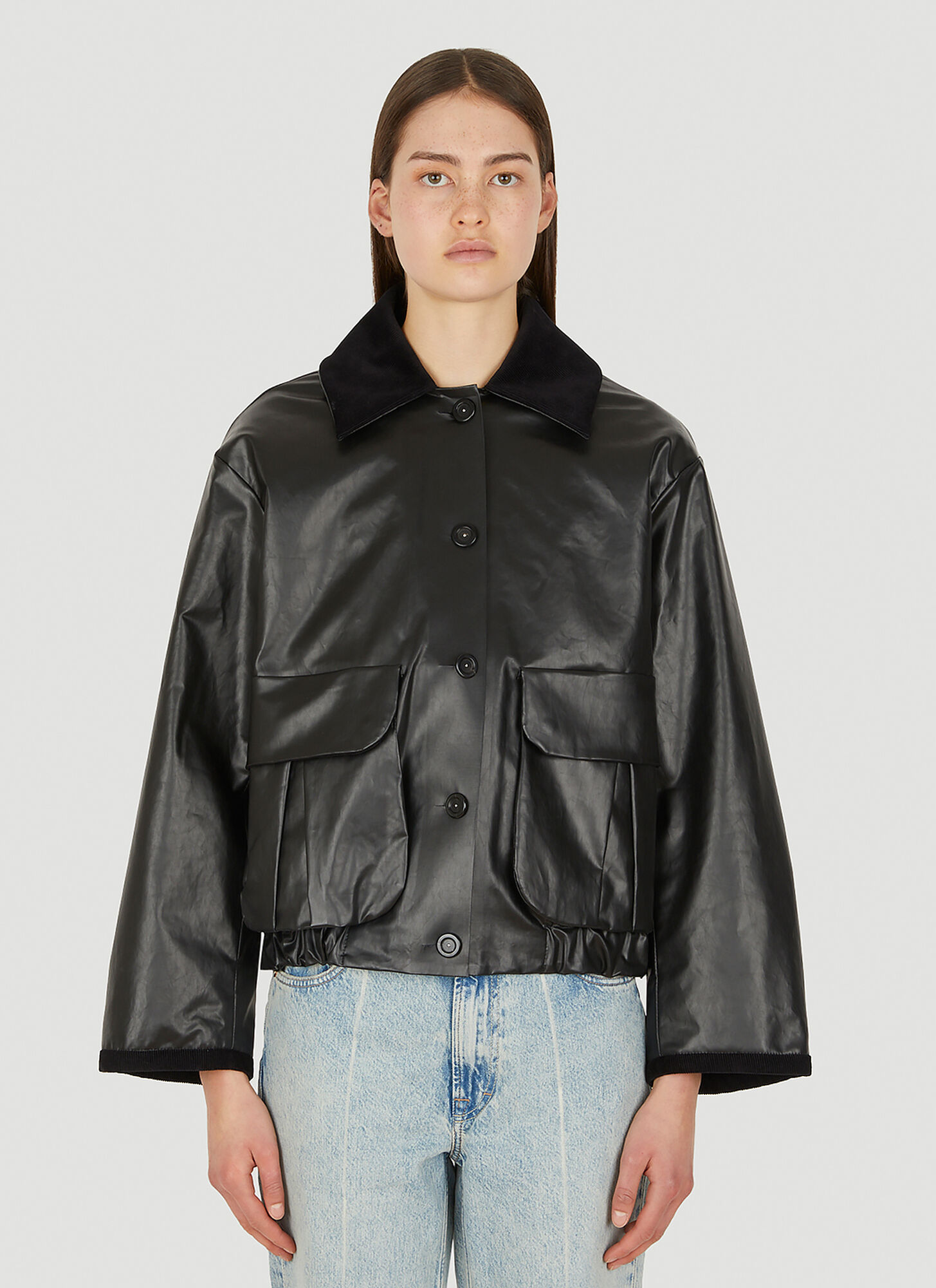 KASSL EDITIONS KASSL EDITIONS BOMBER OIL JACKET FEMALE BLACKFEMALE