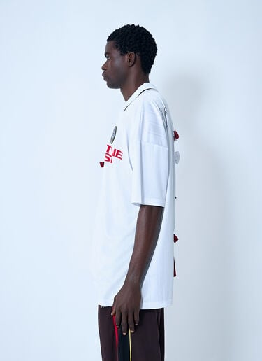 Martine Rose Logo Motif College Football Top White mtr0162006