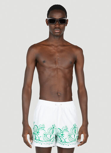 Carne Bollente Spray On Me Swim Shorts White cbn0352020