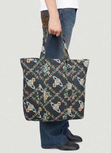 Vivienne Westwood Murray Recycled Nylon Tote Bag Navy vvw0153015