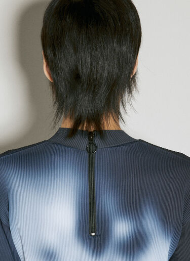Eytys Jax Pleated Long Sleeve Top Blue eyt0254009
