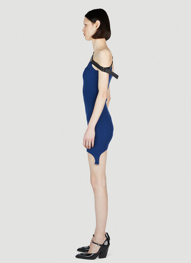 Courrèges 스트랩 리브드 드레스 블루 cou0252026