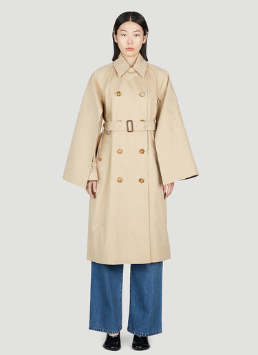 Burberry Cotness Double-Breasted Trench Coat Beige bur0253008