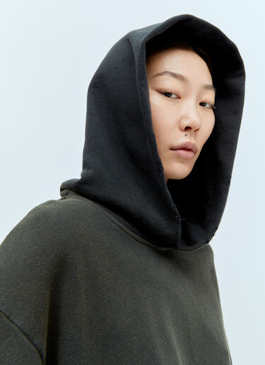 Acne Studios 徽标印花连帽运动衫 黑色 acn0255014