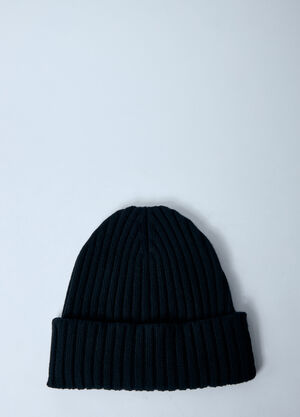 Alexander Wang Logo Patch Beanie Hat Black awg0259013