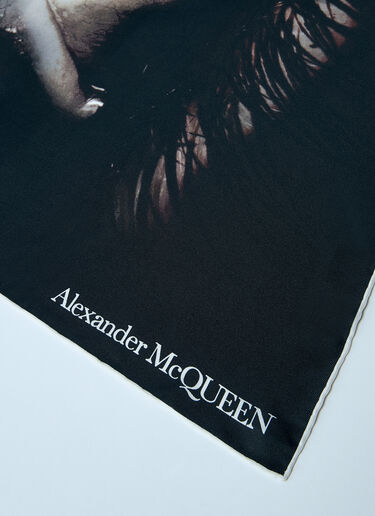 Alexander McQueen Foulard Silk Scarf Black amq0251092
