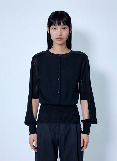 LN-CC® - Kiko Kostadinov: Corella Double Sleeve Jumper - Black Kiko Kostadinov Corella Double Sleeve Jumper Black kko0265006