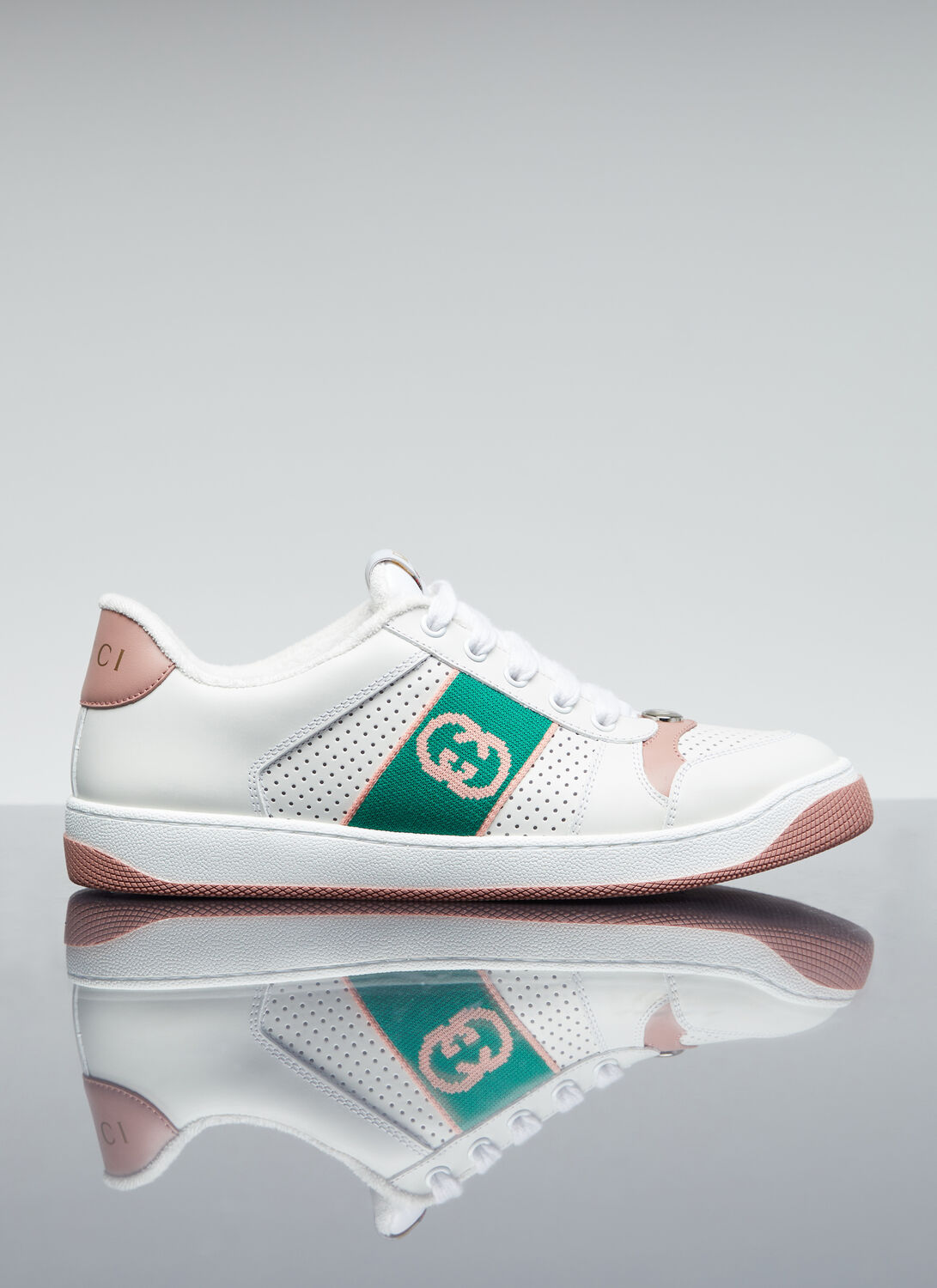 Shop Gucci Interlocking G Sneakers In White