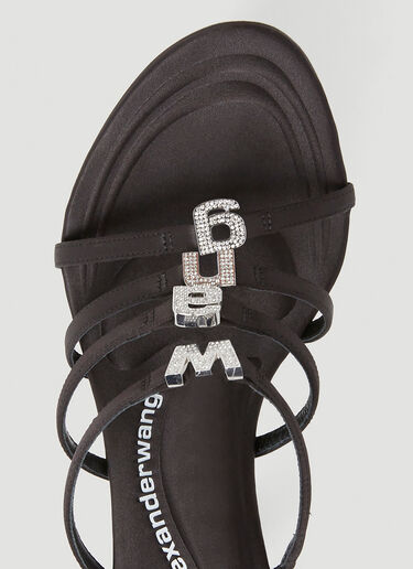 Alexander Wang Nala Logo Heeled Sandals Black awg0251059